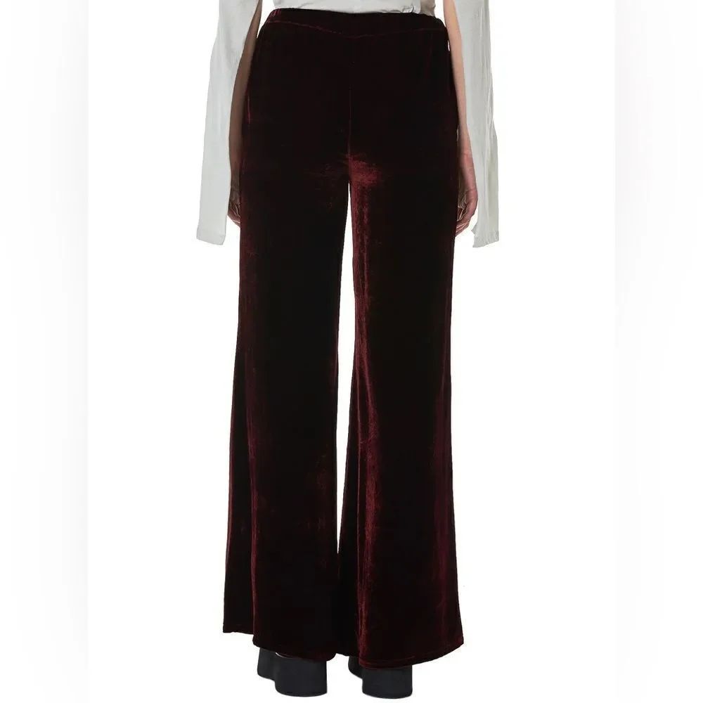 H. Lorenzo Unravel Luxury Burgundy Palazzo Trousers Style Uwca038e18136001- — image 5 of 8